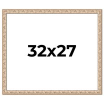 32x27 Frame White Real Wood Picture Frame Width 1.5 inches | Interior Frame Depth 0.5 inches |