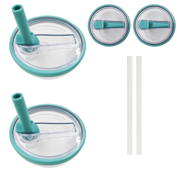 2 PCS 40 oz Replaceble Tumbler Flip Straw Lid for Stanley Quencher, Straw Lid Replacement Fit for HydroJug Traveler, Reusable Tumbler Cover, Spill Proof Splash Resistant Tumbler Lids (A)