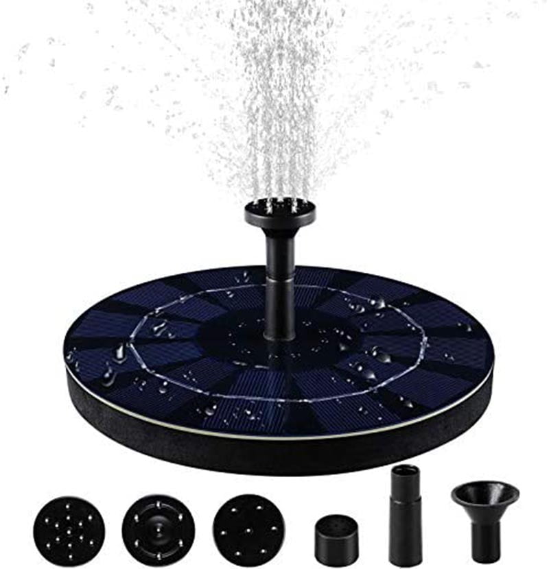 Bird Bath Solar Fountain, 2.5W 6V Backyard Solar Fountain Pump with 800 ...