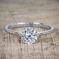 thumbnail image 5 of 1.50 Carat Moissanite and Diamond Trio Wedding Bridal Ring Set in White Gold, 5 of 5