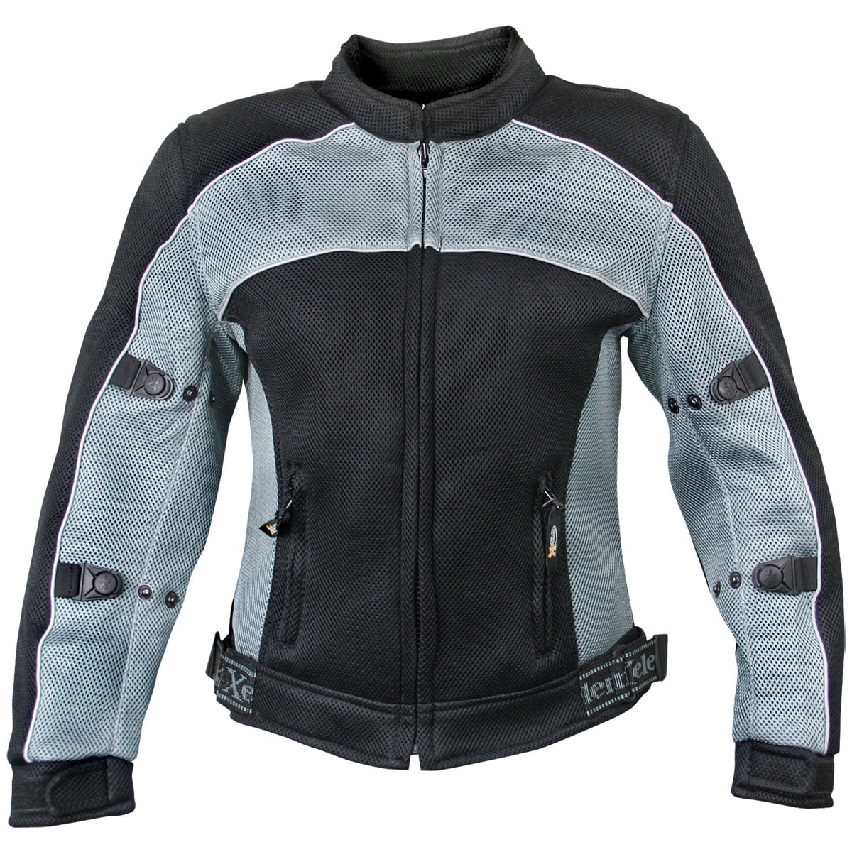 Xelement CF507 Women's 'Guardian' Black and Grey Mesh Jacket with X-Armor Protection 2X-Large 