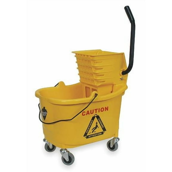 tough guy 2pyh4 mop bucket and wringer,8-3/4 gal.,yellow