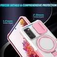 thumbnail image 4 of TECH CIRCLE Case for Samsung Galaxy S21 FE (6.4") - [Sliding Cover for Camera Protection] [Compatible with MagSafe] Shockproof Multifunctional Case with Hidden Kickstand/Phone Ring Holder,Pink White, 4 of 9