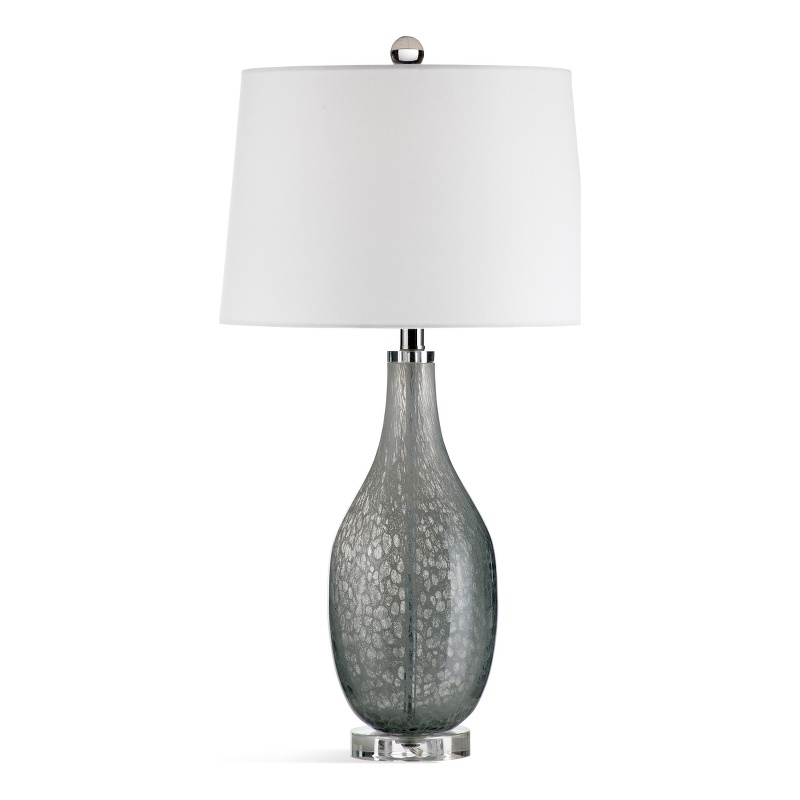 Jackson Table Lamp in Gray Smoke Art Glass
