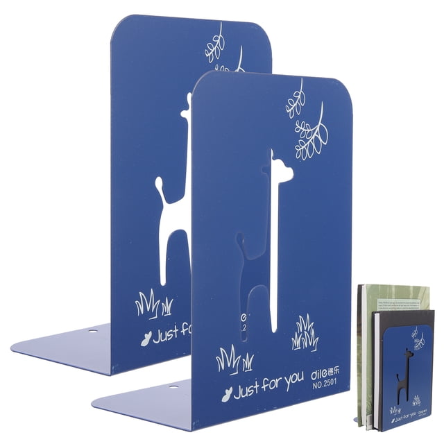 Miangastore 2Pcs Convenient Book Holders Decorative Book Holders File Book Organizer Iron Book Ends
