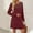 Wine, variant on Ygbgbb Sweater Dress for Women Lightweight Spring Summer Dress Long Sleeve Crewneck Mini Dress Daily Casual & Work Dress Gray S
