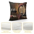 thumbnail image 4 of Orinice Wine Grapes Graphic Decorative Cushion Throw Pillow Cover for Home and Sofa, Printed on Both Sides, Year-Round Pillowcase 1PC 18x18in, 4 of 5