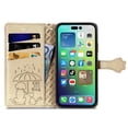 thumbnail image 4 of Funda Cartera FOXDOCK para iPhone 14 ProMax , Flip PU con Relieve de Gatos y Perros, Tarjetero y Soporte, 4 of 6