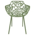 thumbnail image 6 of LeisureMod Stackable Dining Chair in Aluminum with Stackable and Floral Cutout Design Indoor Outdoor Use No Assembly for Modern Home, Kitchen, Patio Devon Collection, 6 of 11