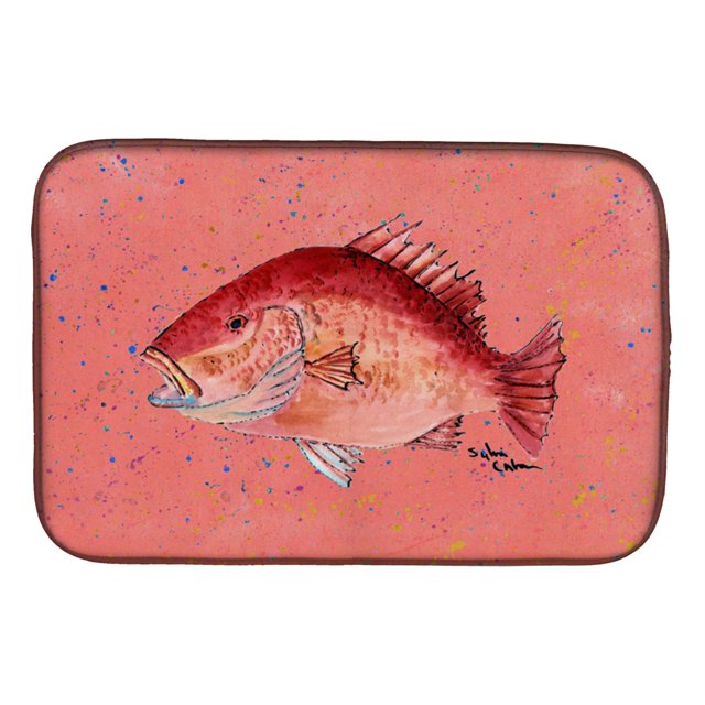 "Caroline's Treasures - Tapete para secar platos con pargo de fresa, 14" x 21 ", multicolor Caroline's Treasures 8351DDM