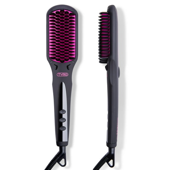 TYMO Ionic Hair Straightener Brush with 16 Temperature Settings, LED Display, Dual Voltage