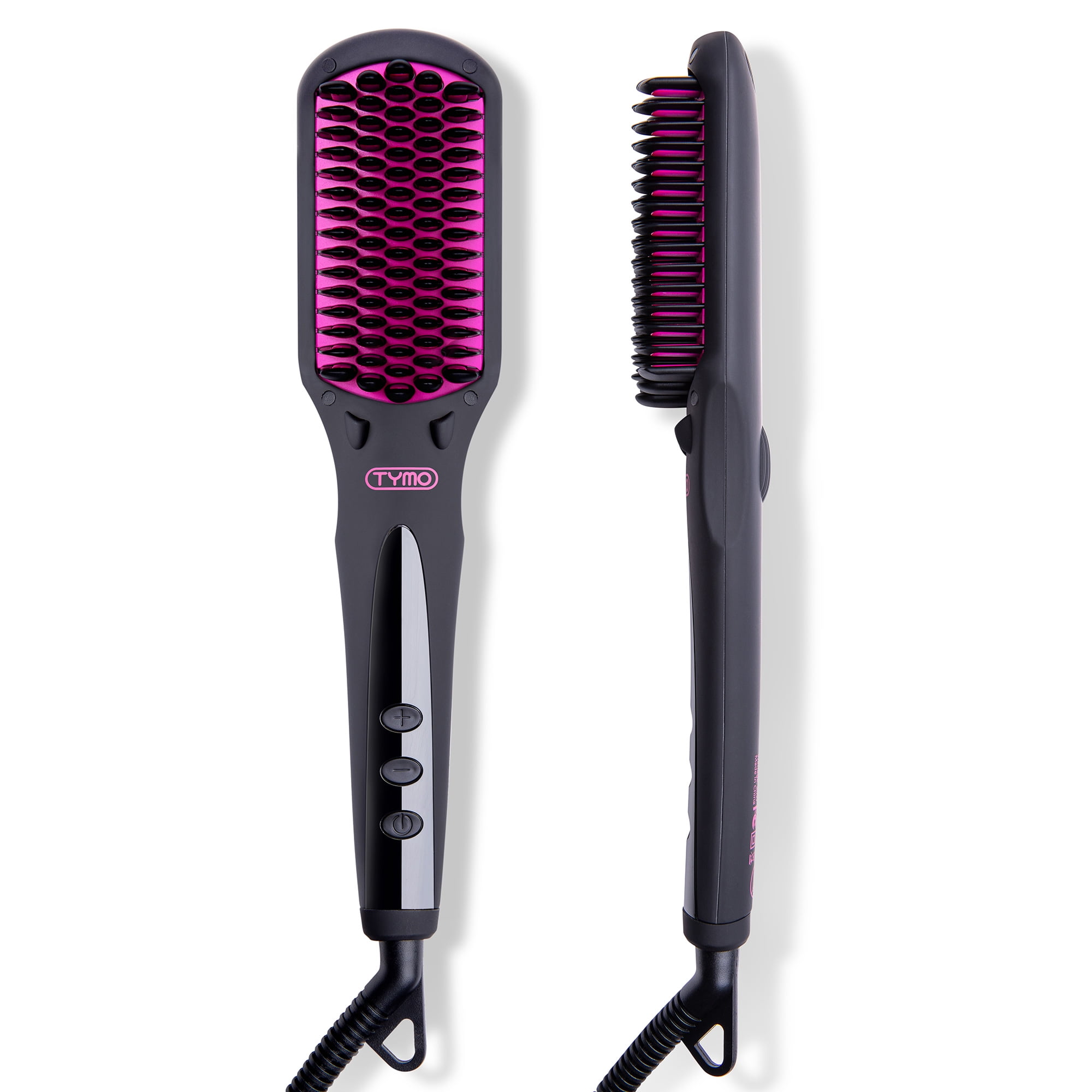 TYMO Ionic Hair Straightener Brush with 16 Temperature Settings LED Display Dual Voltage