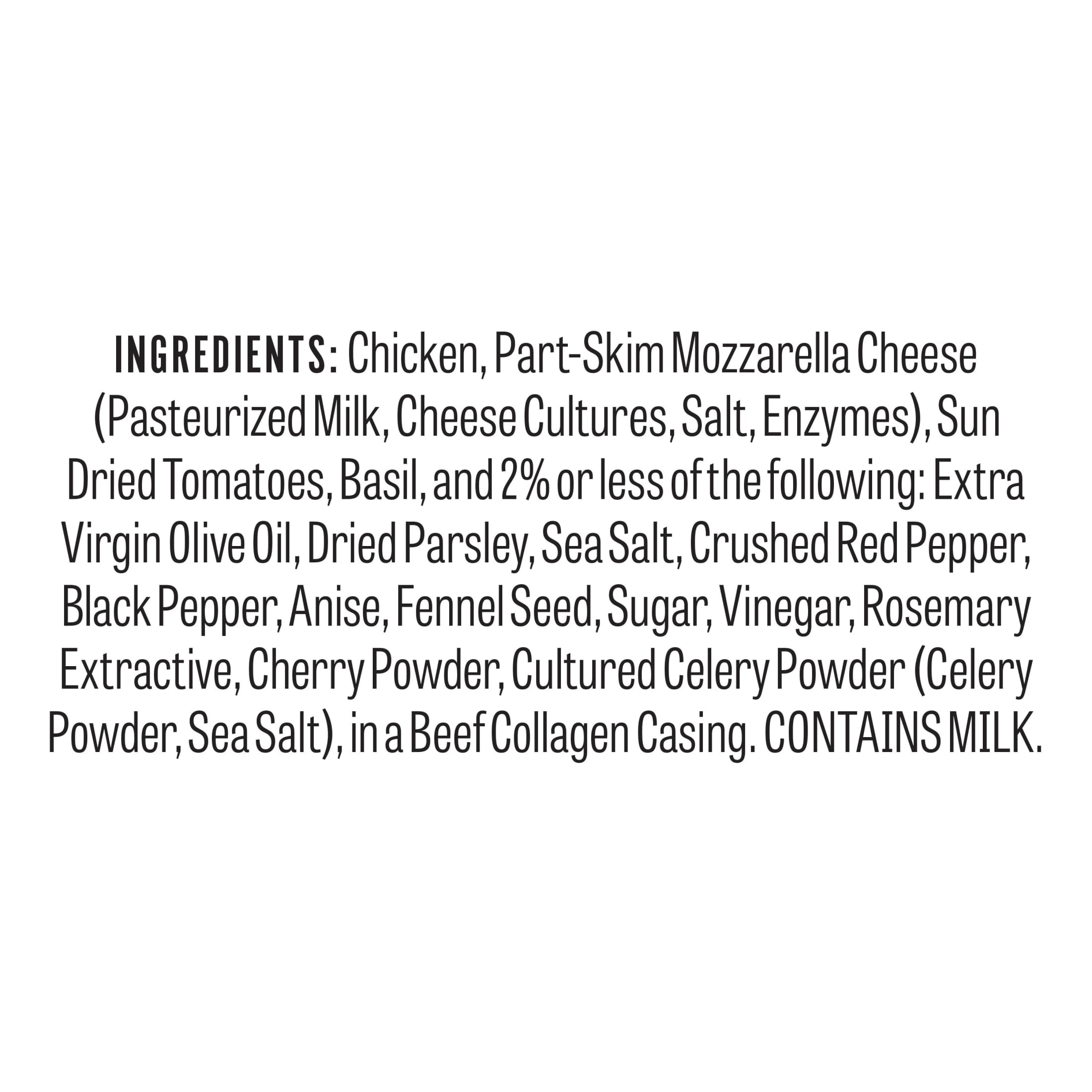 Gilbert's Caprese Italian Chicken Sausage, 4 Links, 10 oz Refrigerated