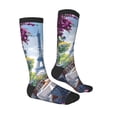 thumbnail image 3 of Haiem Parisian Cafe With Eiffel Socks, Funny Novelty Crazy Design Cotton Socks Sports Socks Knee High Socks For Men, Women,1Pairs - Gift For Working Friends, 3 of 8