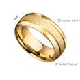 thumbnail image 2 of GY Yellow Gold Plated 8mm Titanium Steel Ring for Men Wedding Band Man Ring, 2 of 7