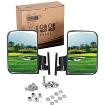 10L0L Universal Golf Cart Convex Rear View Folding Side Mirror for Club Car, EZGO, Yamaha