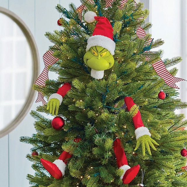 Grinch Christmas Decorations Grinch Decor the Grinch Christmas Tree Decorations, Christmas Tree Head, Arms And Legs, Stolen Christmas Tree Decoration Set Of Five
