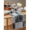 thumbnail image 6 of Ldtrchee Gray Green Black Table Runner 60 Inches, Ombre Color Block Modern Abstract Bed Runner Dresser Scarves Tabletop for Indoor Outdoor Parties/Ceremony/Banquet, 13" x 60", 6 of 8