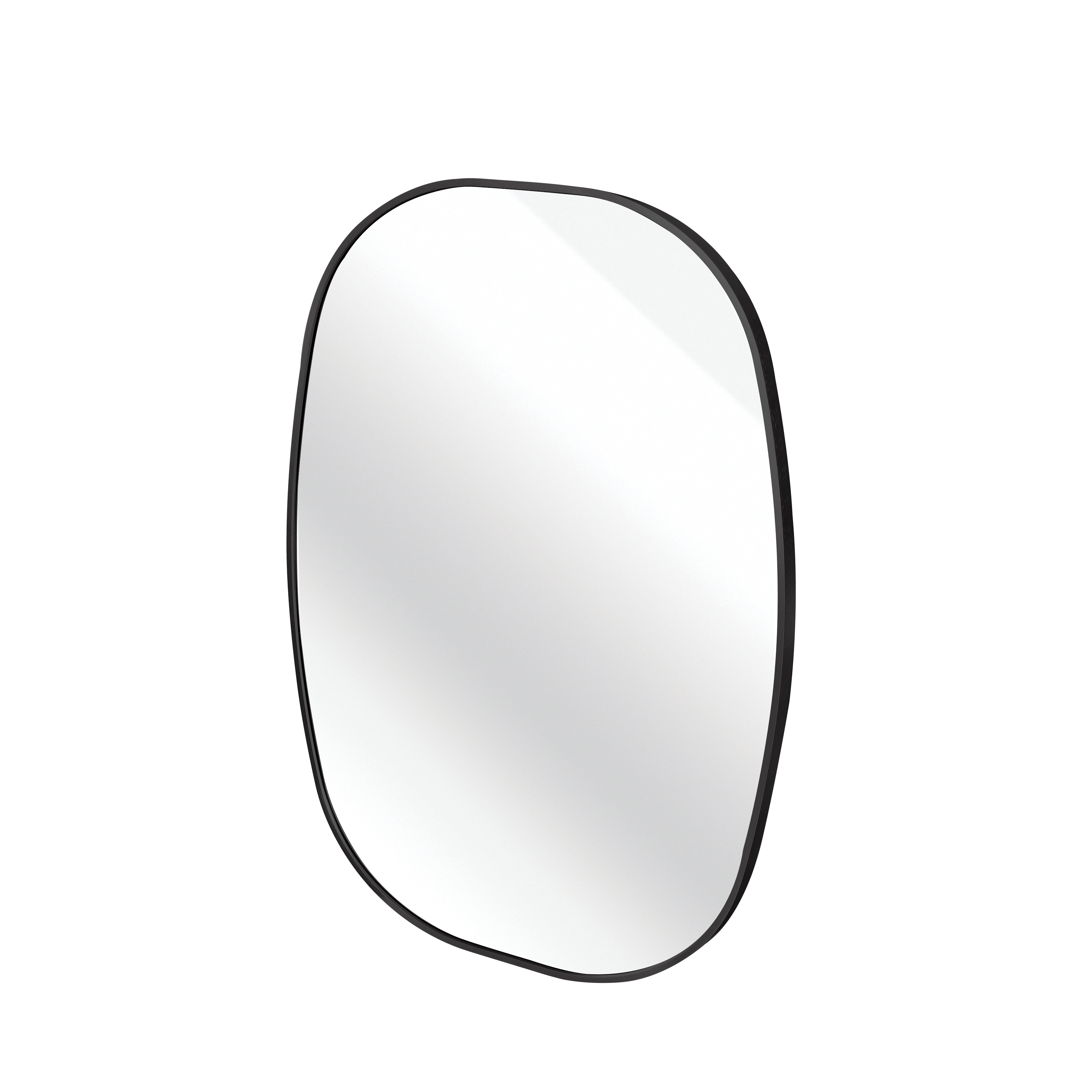 24x32-Inch Oval Bathroom Mirror with Black Metal Frame, Modern Vanity Mirror and Wall Mounted Dressing Mirror for Bathroom, Black
