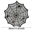 thumbnail image 3 of Halloween Placemats Spider Web Design Set, 11.8 Inch Hollow Out Non Table Placemats for Dining Table and Home Party, Gothic Halloween Table Decor for Indoor Use, Seasonal Decor, 3 of 6