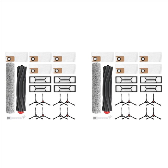 2Conjunto Repuestos y Accesorios para Aspiradoras Robot para Omni S1 Pro/S1, Cepillo Lateral Principal, Filtro HEPA, Paño de Fregona, Bolsas para Polvo de Repuesto