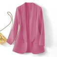 thumbnail image 4 of YDFCWXW Women Long Sleeve Blazer Open Front Cardigan Jacket Work Office Blazer Light Purple, S, 4 of 8