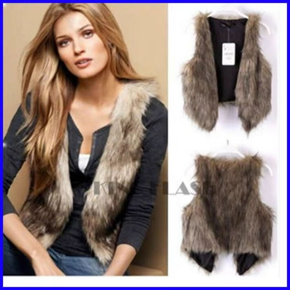 Women's fashion Imitation fur short vest