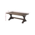 thumbnail image 3 of Bowery Hill Solid Wood Trestle Base Coffee Table in Walnut, 3 of 3