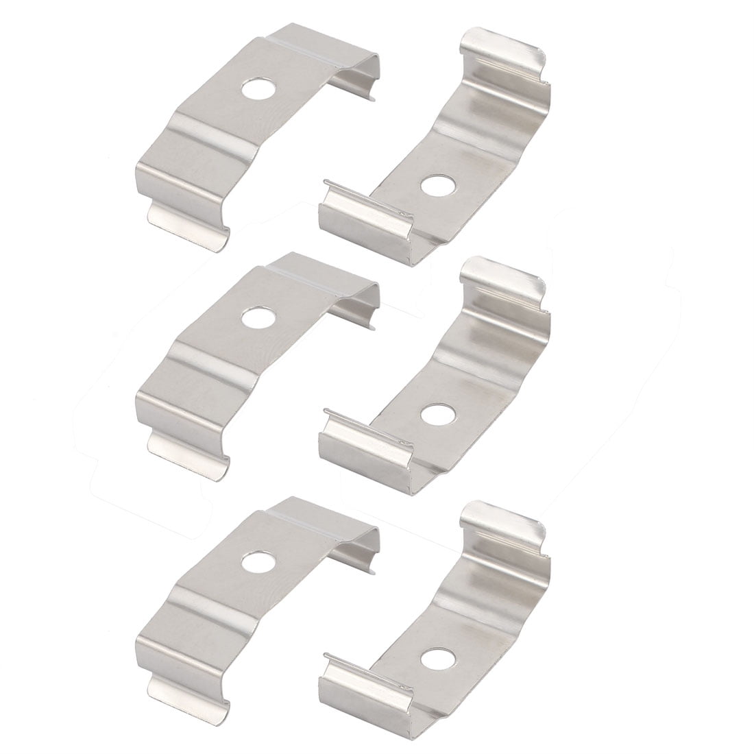 6 Pcs T8 Fluorescent Tube Lamp Wall Mount Lampholder Bracket Silver Tone