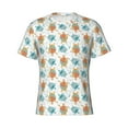 thumbnail image 4 of Qekee Sea Turtle Classic Fit T-Shirt Men's Shirt Men's Tight Short Sleeves for Exercise, Running, Mountaineering - Sea Turtle, 4 of 9