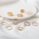 thumbnail image 4 of Anillos para mujer, regalos para mujer, 10 piezas, conjunto de perlas recortadas abiertas, aleación de uñas, anillo de moda, 4 of 5