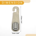 thumbnail image 4 of Unique Bargains 1 Pcs Universal Car Seat Headrest Hook for Most Car, SUV, Truck Car Seat Back Organizer Hooks Sturdy Faux Leather Metal Light Khaki 7.01"x2.09", 4 of 7