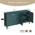 thumbnail image 3 of MROJISC Mid-Century 58" Buffet Cabinet Sideboard with Storage, 4 Doors with Adjustable Shelves, Green, 3 of 9