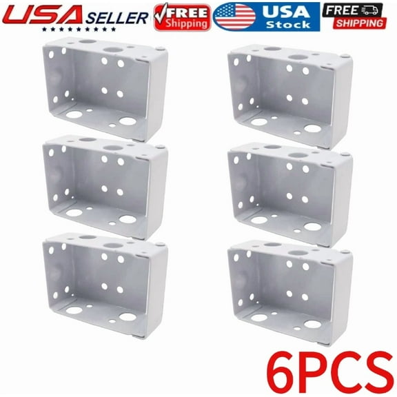 6Pcs 2.63 Inch Blind Brackets Low Profile Box Mounting Bracket For Window Blinds
