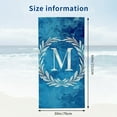 thumbnail image 3 of PHYHOO Lightweight Microfiber Initial Beach Towel med Letter Beach Towels Sand Free Quick Dry Gift for Women Men (Blue Wave M) 30x60in, 3 of 8