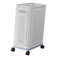 thumbnail image 3 of Quzzie Panier de Rangement Roulant pour Tapis de Yoga Support d'Équipement de Mise en Forme avec Roues Multifonction Grande Capacité Support de Tapis de Yoga Chariot de Rangement Fond Bleu, 3 of 8