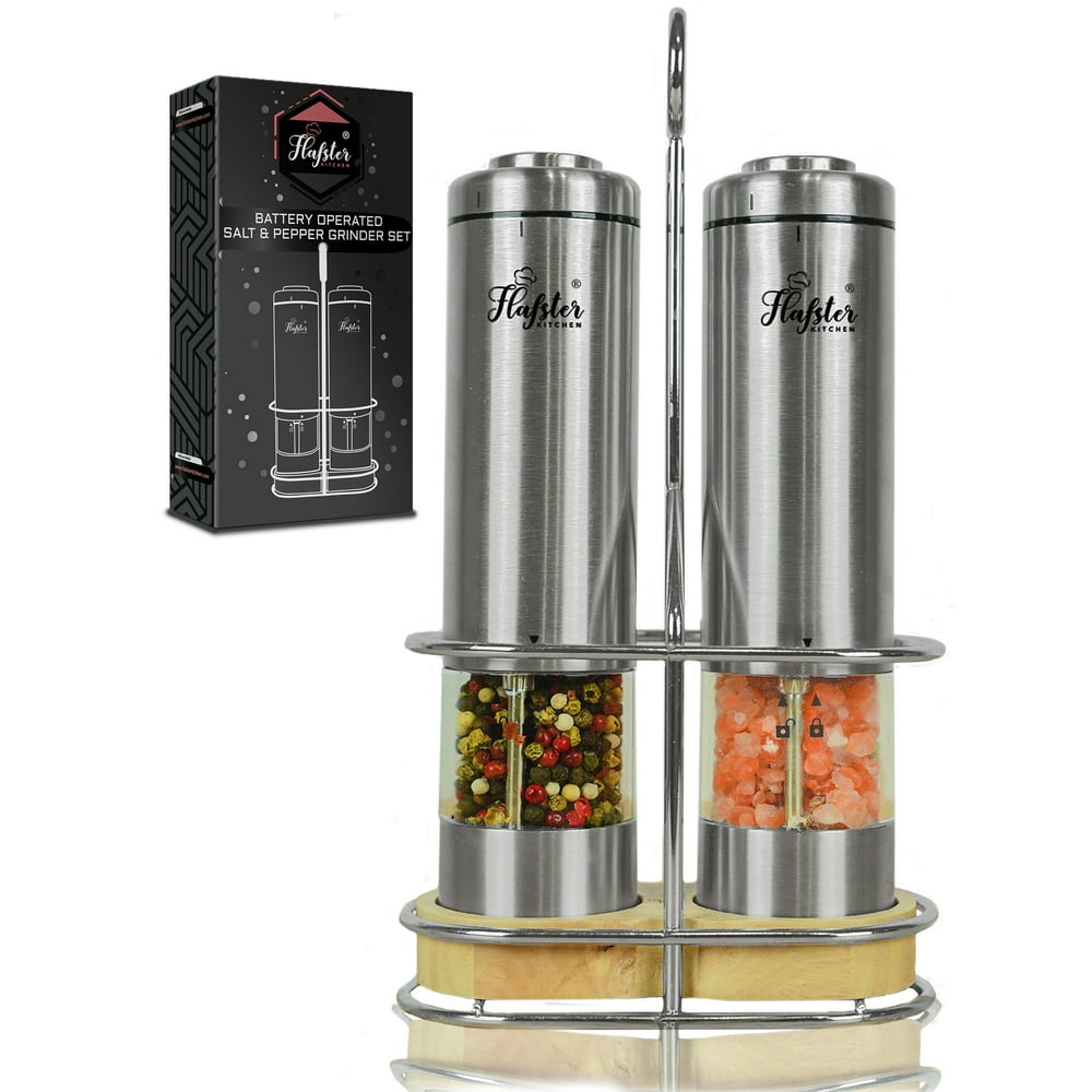 Electric Salt and Pepper Grinder Set Battery Operated Salt n Pepper