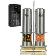 Electric Salt and Pepper Grinder Set -Battery Operated Salt n Pepper Shakers (2) by Flafster Kitchen