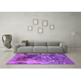 thumbnail image 3 of Ahgly Company Indoor Round Oriental Purple Industrial Area Rugs, 8' Round, 3 of 4