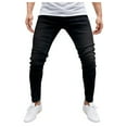 thumbnail image 2 of QHFBli Mens Slim Fit Jeans Skinny Stretch Denim Pants for Men Straight Fit, 2 of 6