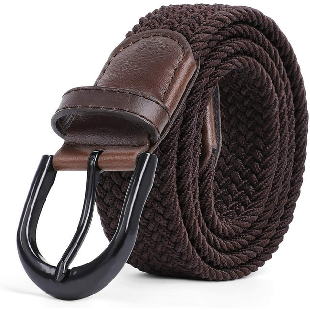WHIPPY Elastic Braided Belt for Men Women, Nylon Woven Stretch Belt for