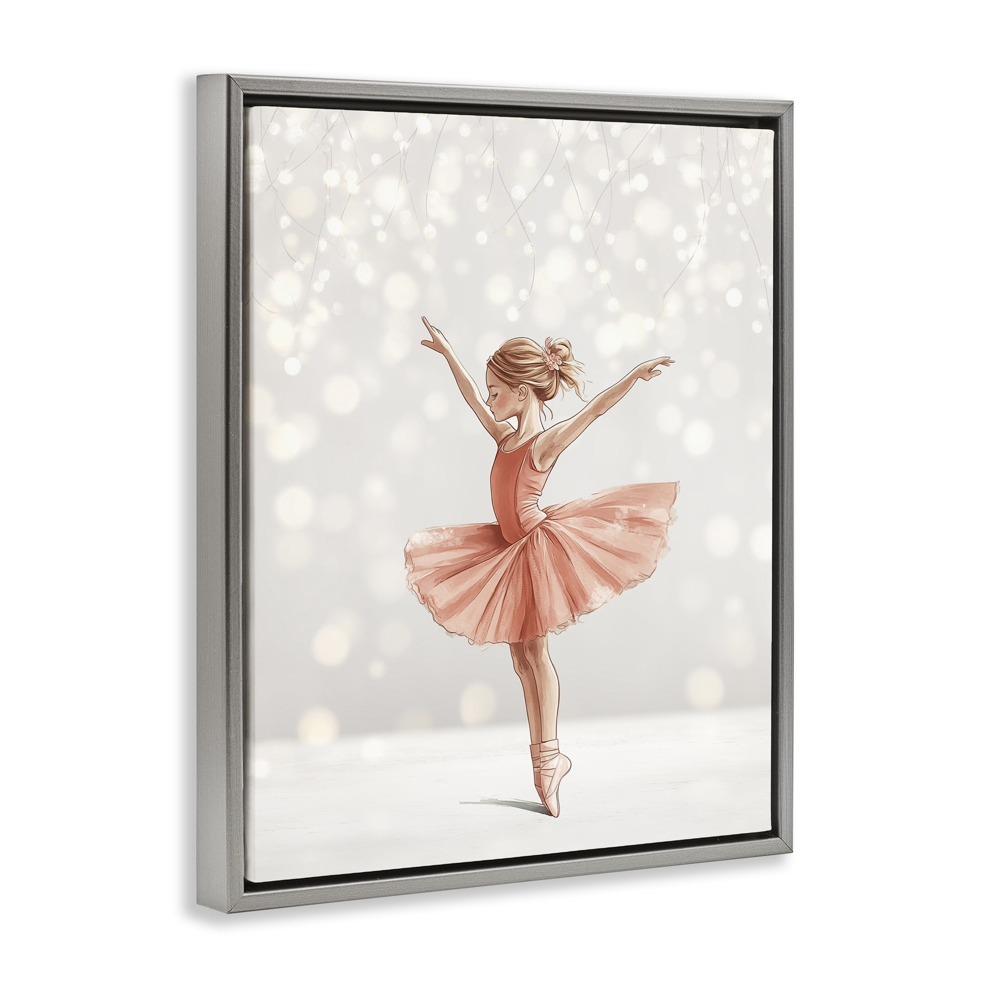 Stupell Industries Dancer In The Light Gray Framed Floater Canvas Wall Art, design by Christine Simpson Art