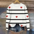thumbnail image 4 of PNTUTB Valentines Fashion Sweatshirt for Women Oversized Love Heart Print Pullover Crew Neck Long Sleeve Sweatshirts, 4 of 6