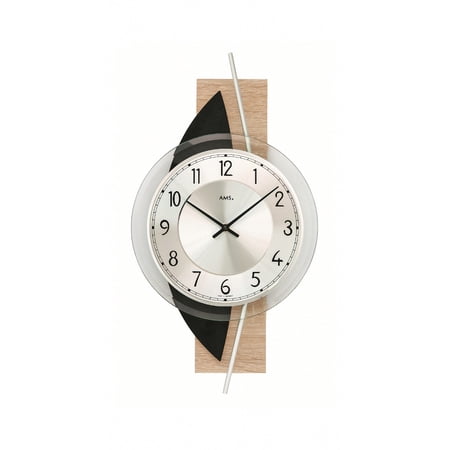 Modern wall clock with quartz movement from AMS