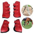thumbnail image 4 of Protection de Jambe de Cheval Épaissie, Léger Relaxant Obstacle de Cheval, Confortable Durable pour l'Équitation Tout Temps Rouge M, 4 of 8