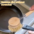 thumbnail image 4 of FUYGRCJ 4PCS Bamboo Dish Brushes Sets, Kitchen Cleaning Dish Scrubber Brushes, Natural Bamboo Dish Scrub Brush Set with Handles, Eco-Friendly Cleaning Brushes for Dish, Bottle, Pots, Pans, 4 of 8