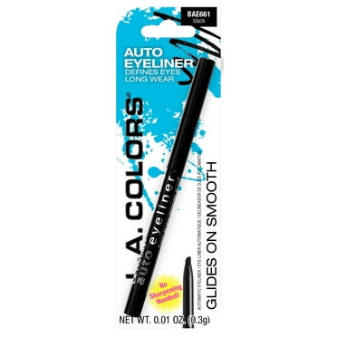 L.A. COLORS Smudge-proof Retractable Eyeliner Pencil, Black, 0.01 oz