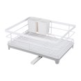 thumbnail image 4 of Estante de secado de cocina, escurridor de platos para mostrador, ahorro de espacio con bandeja de drenaje, estante de secado de platos, estante de blanco Soledad Estante de secado de platos, 4 of 10