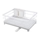 thumbnail image 4 of Estante de secado de cocina, escurridor de platos para mostrador, ahorro de espacio con bandeja de drenaje, estante de secado de platos, estante de blanco Soledad Estante de secado de platos, 4 of 10