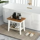 thumbnail image 1 of Banco de Baño Costway 2 Niveles 51 x 32,5 x 47 cm Marrón y Blanco, 1 of 10